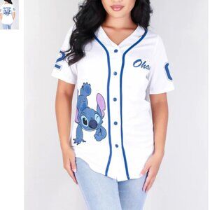 Disney Stitch game day Jersey Ohana Aloha shirt